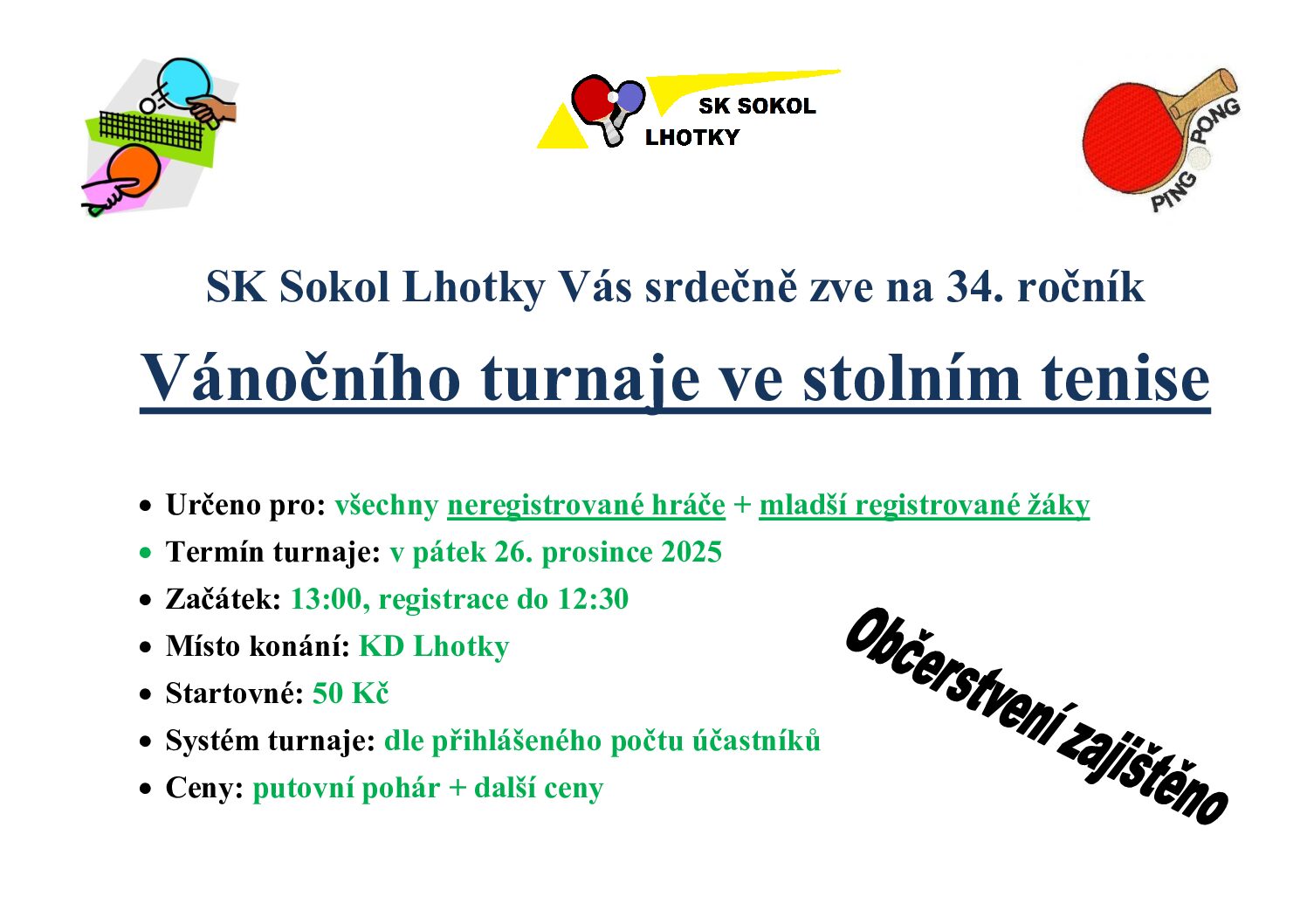 Přečtete si více ze článku Pozvánka na 34. ročník turnaje do Lhotek