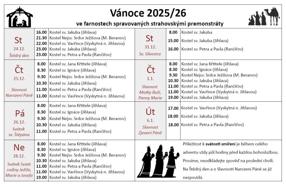 Přečtete si více ze článku Bohoslužby o Vánocích